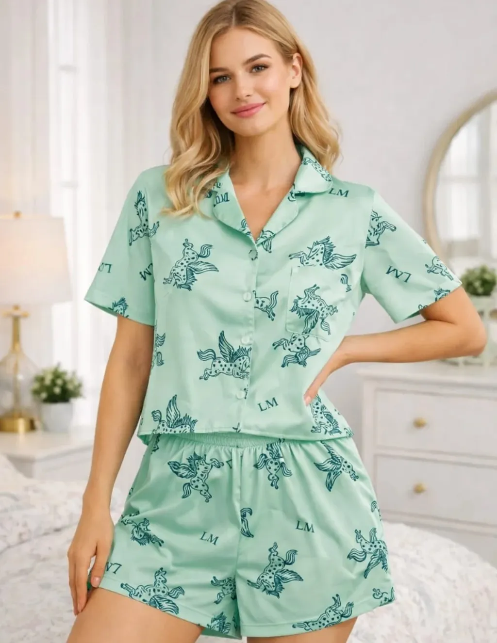 Pijama Unicornio Verde